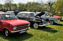 Opel Kadett B Coup und zwei Opel Rekord P1