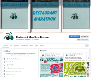 Restaurant Marathon Bremen auf Facebook