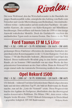 Ford Taunus 17 M 1,5 Liter (P3) - Opel Rekord 1500 (P2) - Rivalen
