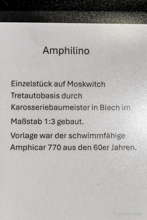 Amphilino - Kinderauto frei nach Amphicar 770 (Einzelstück) Amphilino - Kinderauto frei nach Amphicar 770 (Einzelstück)