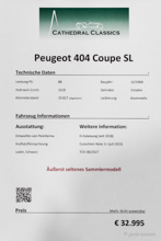 Peugeot 404 Coupe SL (1968) Peugeot 404 Coupe SL (1968)