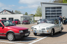 v.li.: VW Polo G60 - VW Karmann-Ghia Coupe Typ 14 (1960er Jahre) v.li.: VW Polo G60 - VW Karmann-Ghia Coupe Typ 14 (1960er Jahre)