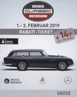 Bremen Classic Motorshow 2019 - Eintrittskarte