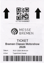 Bremen Classic Motorshow 2025 - Eintrittskarte