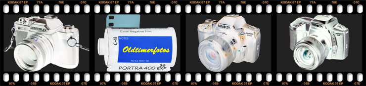 Filmstreifen Oldtimer analog - Revueflex SC 2 - Filmkartusche - Minolta SPxi - Minolta 5xi